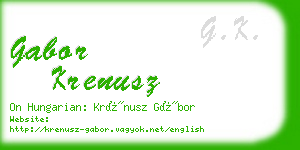 gabor krenusz business card